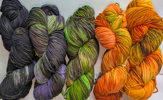 All Hallows' Eve - Yarn Littermates (DYED TO ORDER)