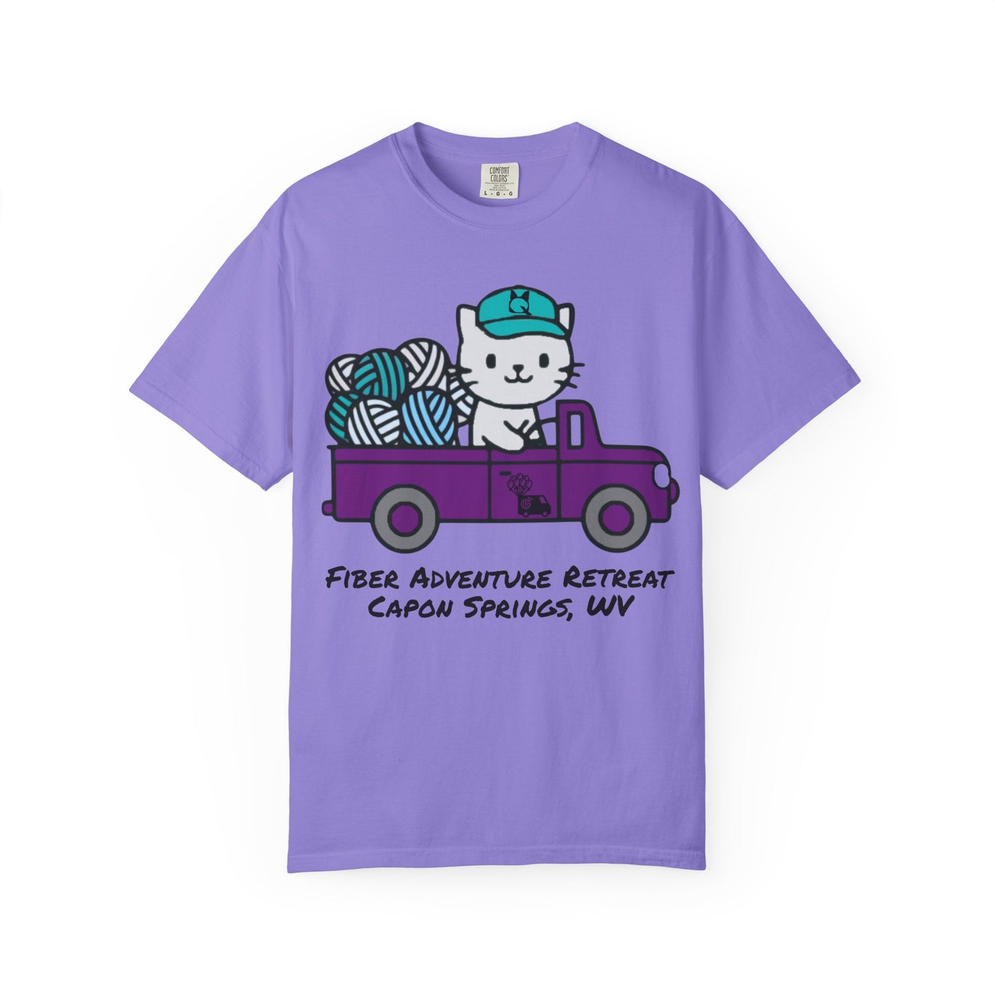 Fiber Adventure Retreat 2026 — Garment-Dyed T-Shirt (Capon Springs, WV)
