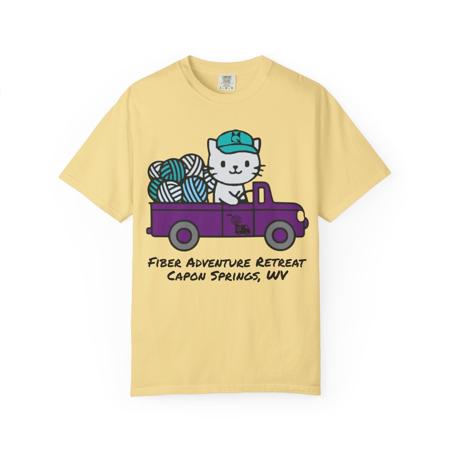 Fiber Adventure Retreat 2026 — Garment-Dyed T-Shirt (Capon Springs, WV)