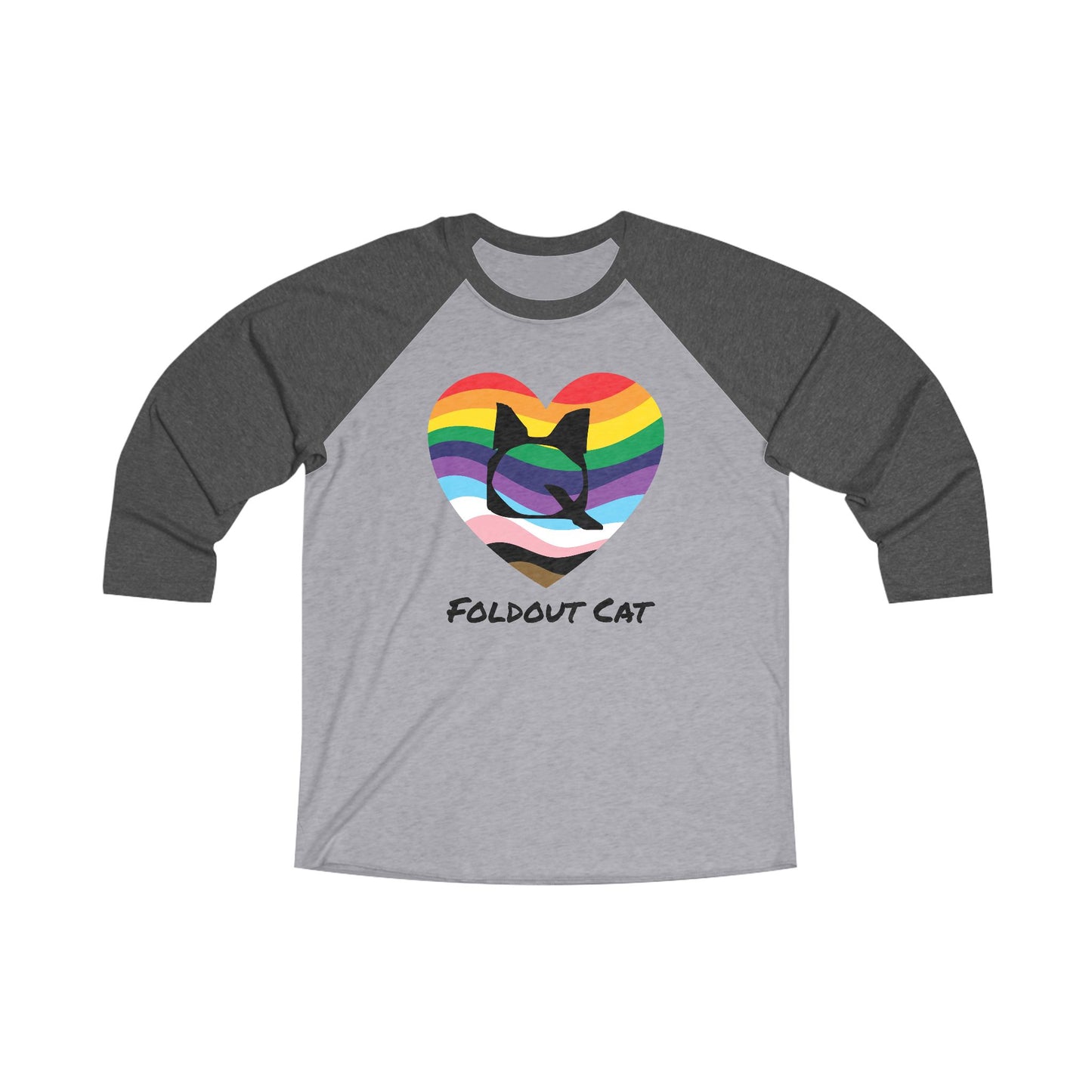 Foldout Cat Q Pride Heart Shirt