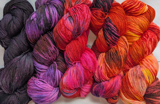 Fluorescent Skies - Yarn Littermates (DYED TO ORDER)