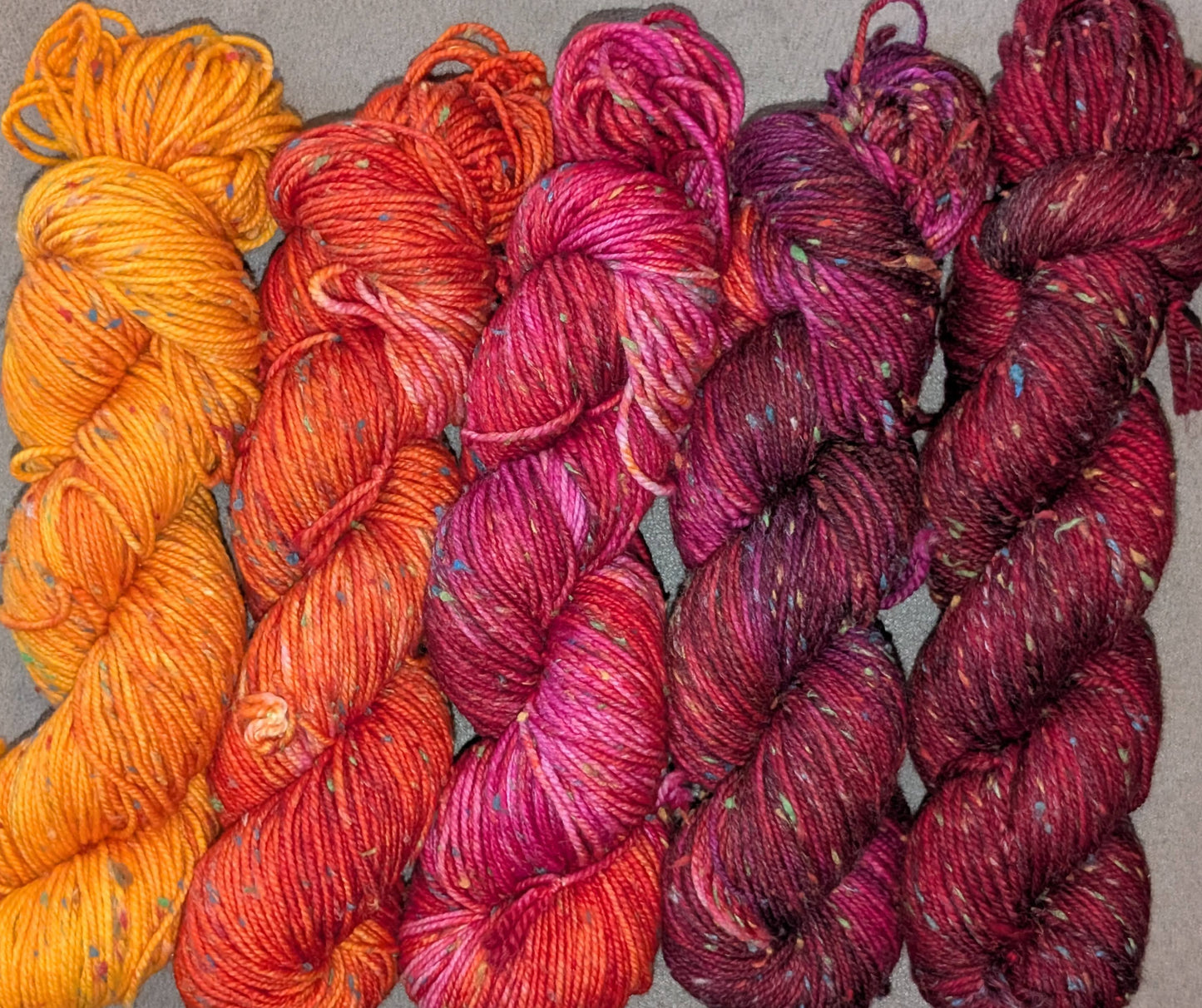 JJ's Zinnias - Yarn Littermates (DYED TO ORDER)