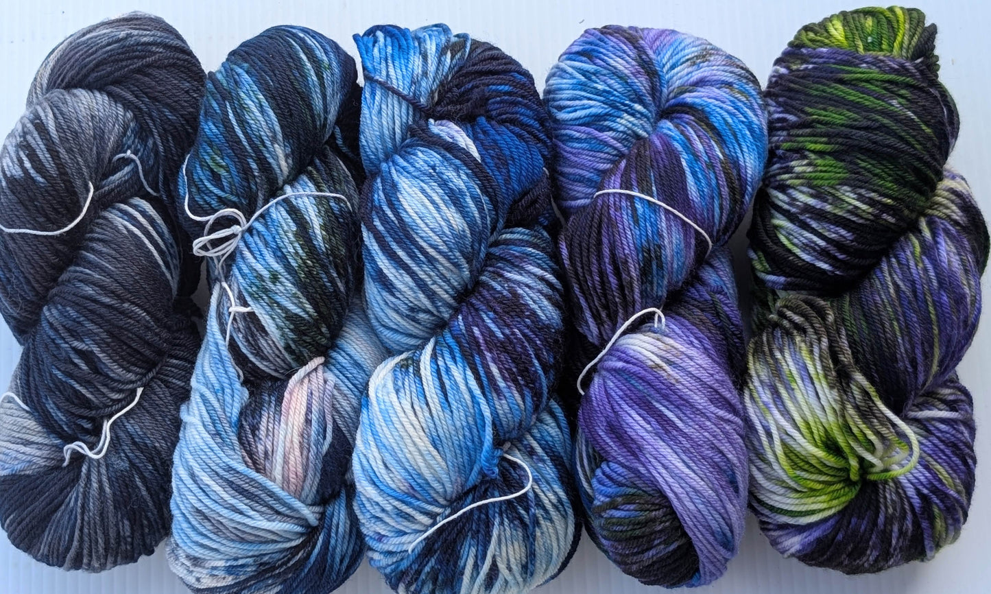 Nasty Lookin' Clouds - Yarn Littermates (DYED TO ORDER)