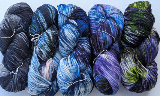Nasty Lookin' Clouds - Yarn Littermates (DYED TO ORDER)