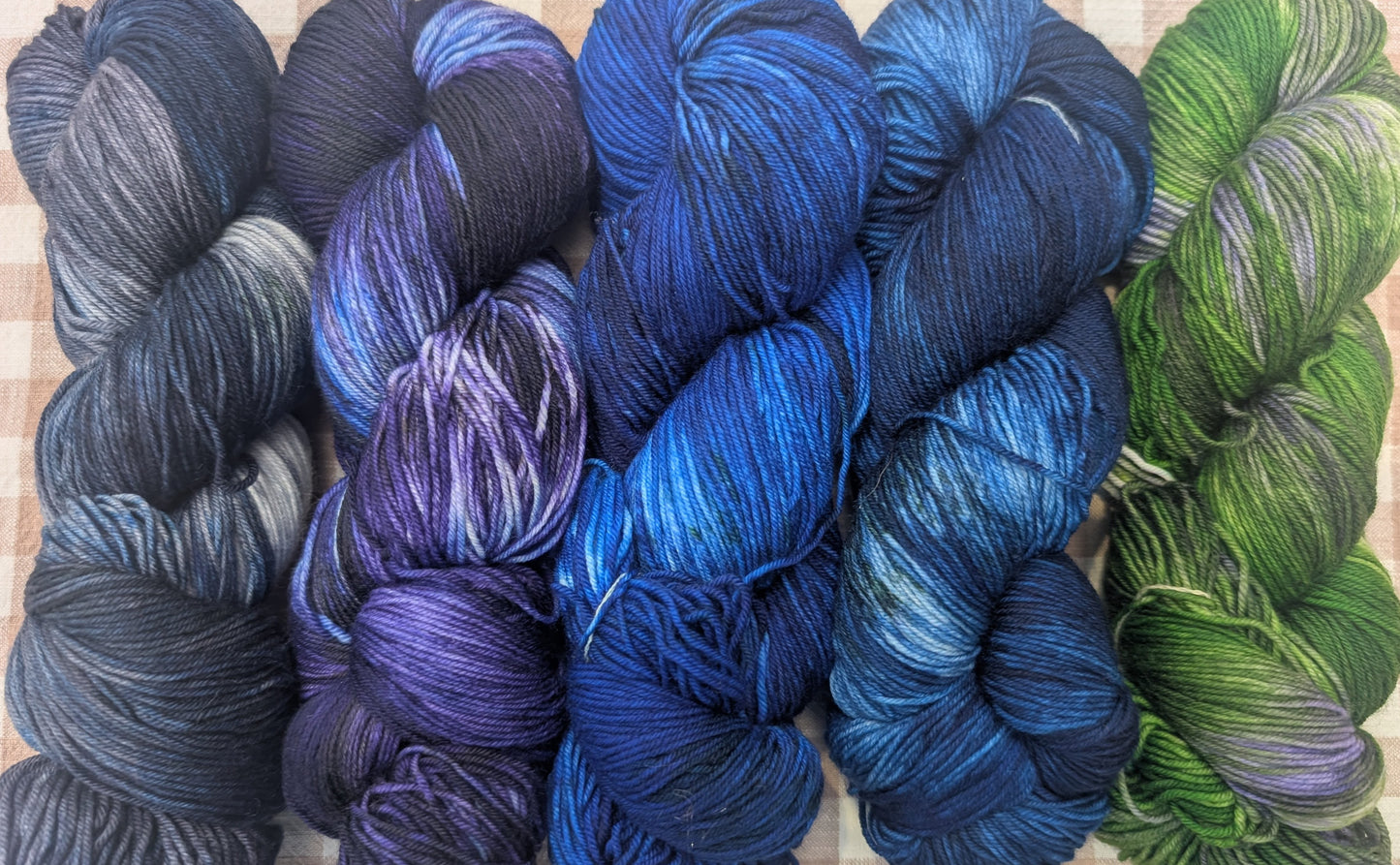 Nasty Lookin' Clouds - Yarn Littermates (DYED TO ORDER)