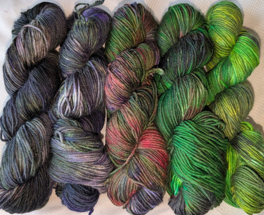 Peggy's Pansies - Yarn Littermates (RTS)