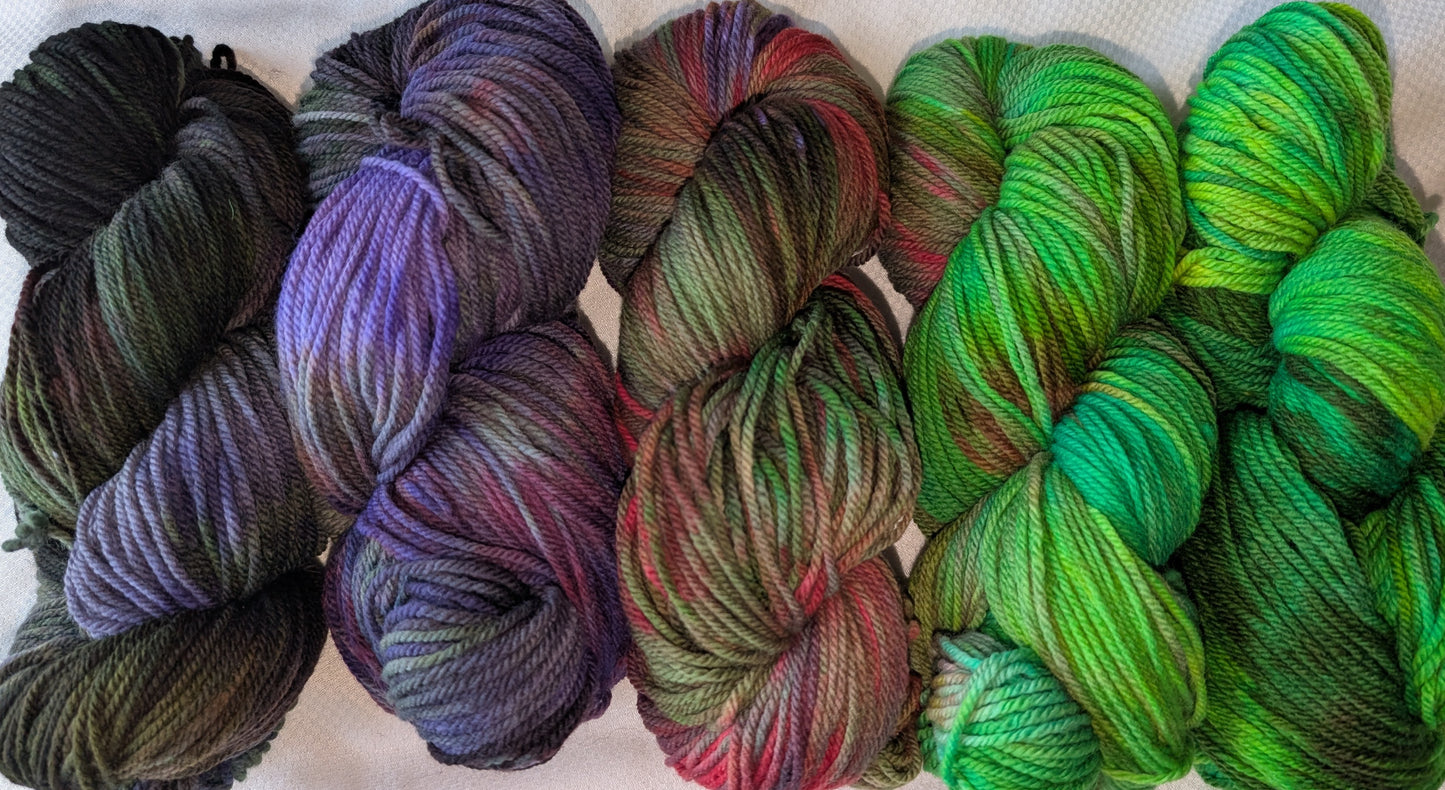 Peggy's Pansies - Yarn Littermates (RTS)