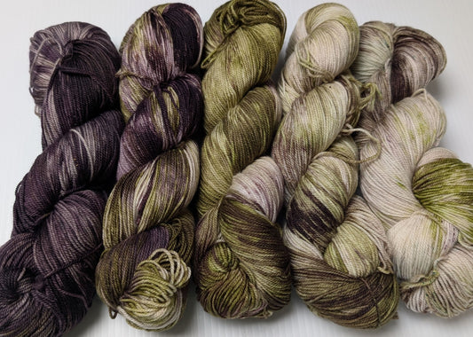 Wintertime Woods - Yarn Littermates (DYED TO ORDER)