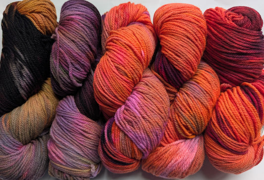 Fluorescent Skies - Yarn Littermates (DYED TO ORDER)