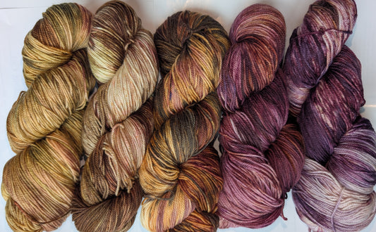 Vintner's Brew - Yarn Littermates (DYED TO ORDER)